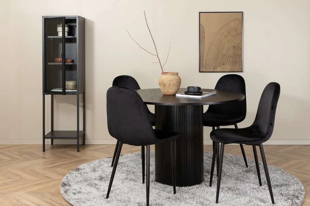Bianca Spisegruppe 110 cm Rund med 4 Polar Stoler v:7335420