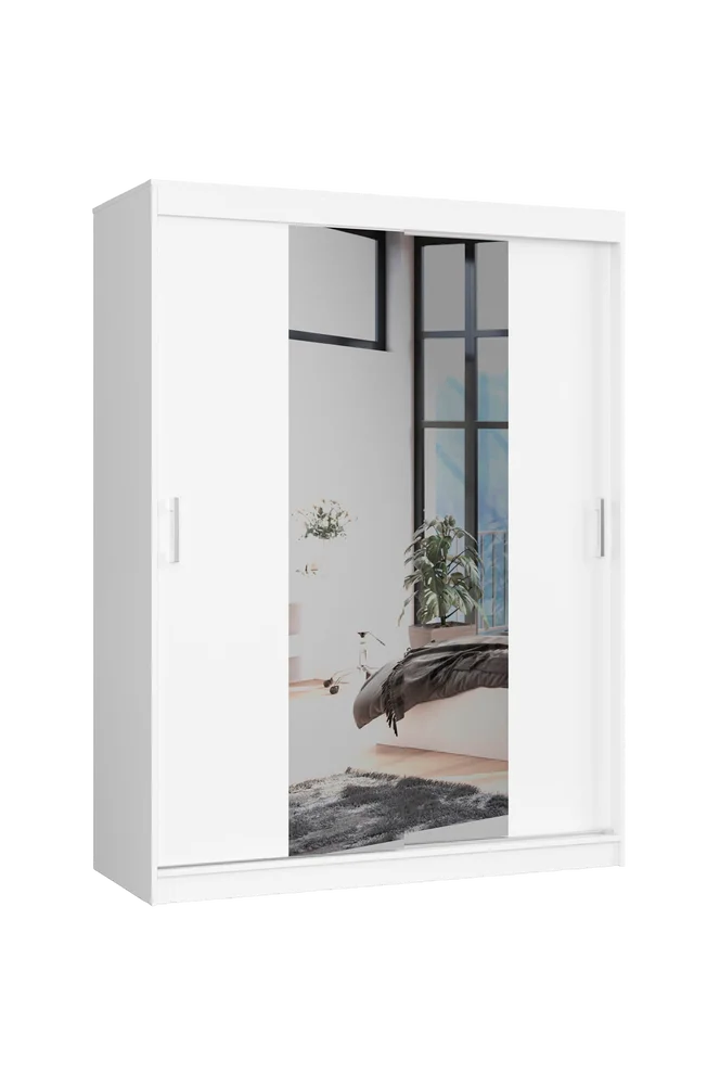 Akord Garderobe med skyvedører - Hvit m v:1420654