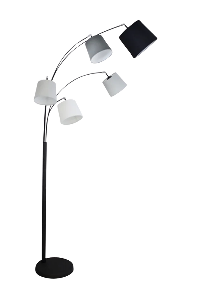 Foggy gulvlampe 5 lav - Svart - Belysning | m v:7949772