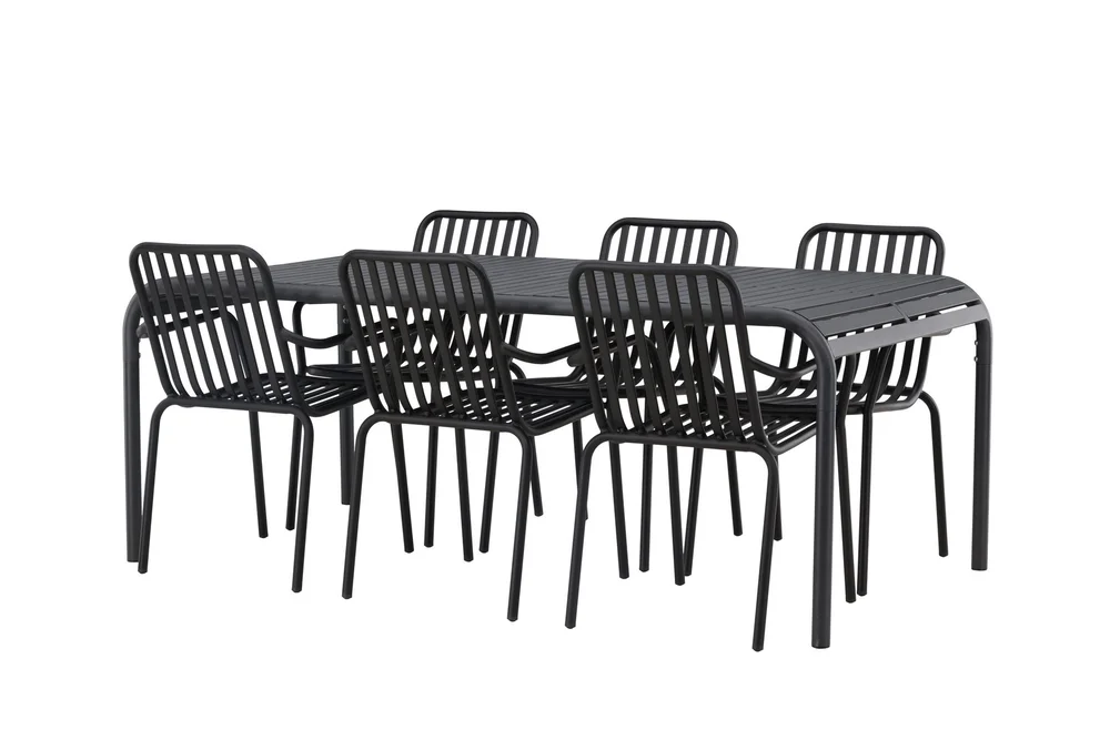 Borneo Spisegruppe 200 cm + 6 Peking Karmstoler v:1780673