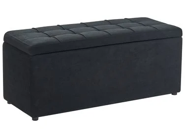 Fotskammel med oppbevaring OREM 100 cm Svart v:5152894