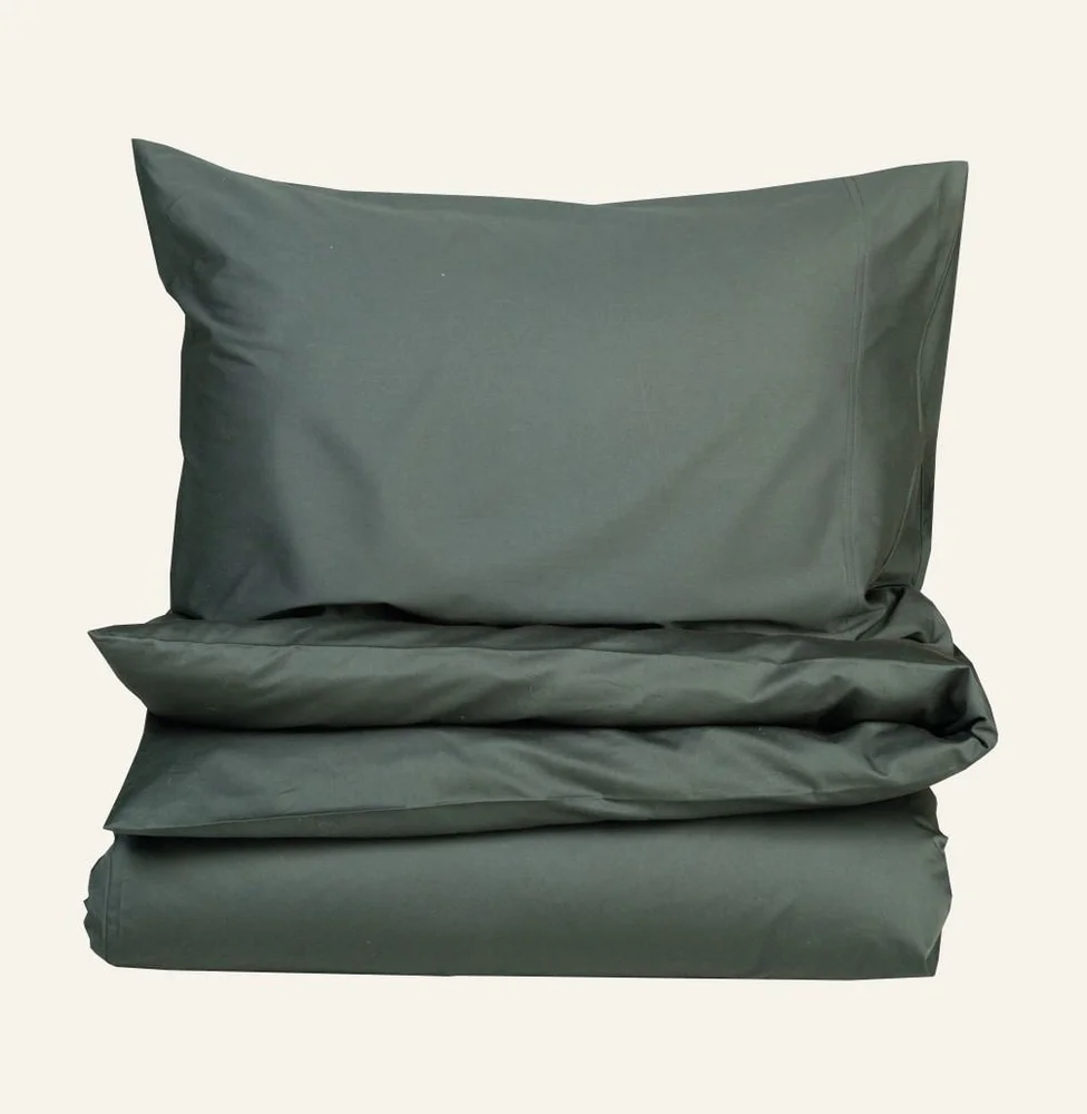 Sateng sengesett olivengrønn - 140x220 cm v:5124048