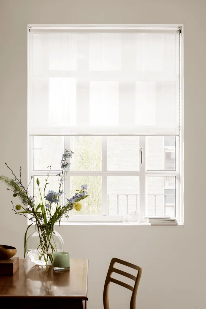 Rullegardin transparent offwhite - 120x185 cm v:8305605