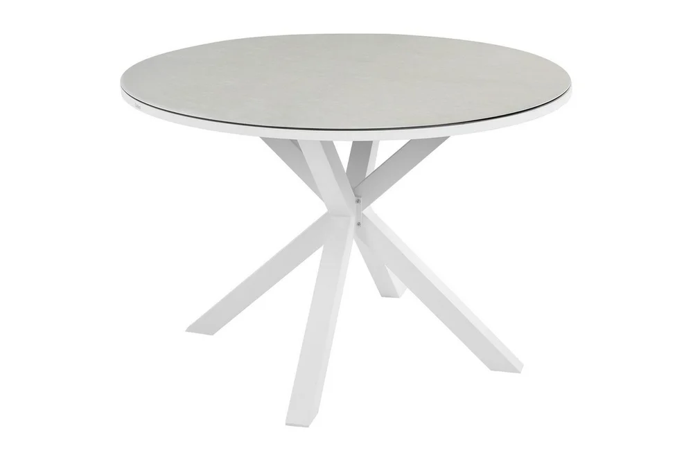 Runt bord Beliani Maletto Vit/Beige/Grå White||Beige||Grey v:3134959