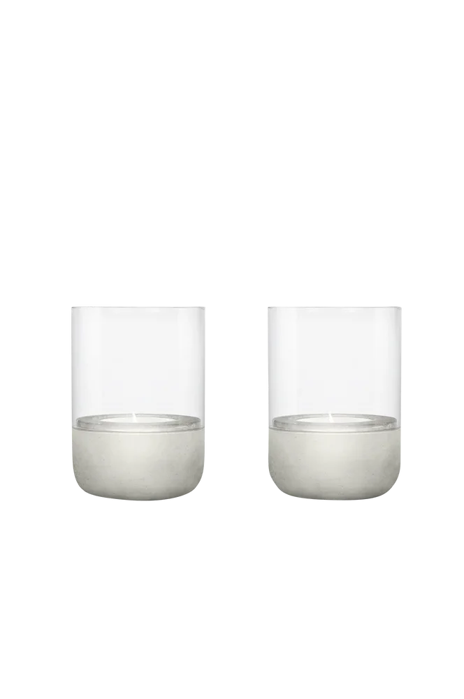 Lyslykt Calma 9,5 cm 2-pk - Grå - Dekor | m v:5041010