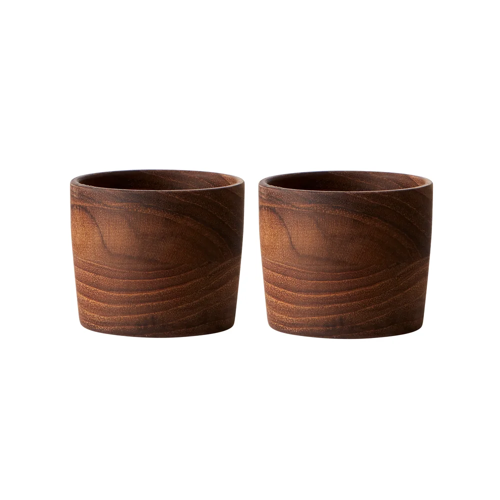 Raw eggeglass teak 2-pakning v:9187162