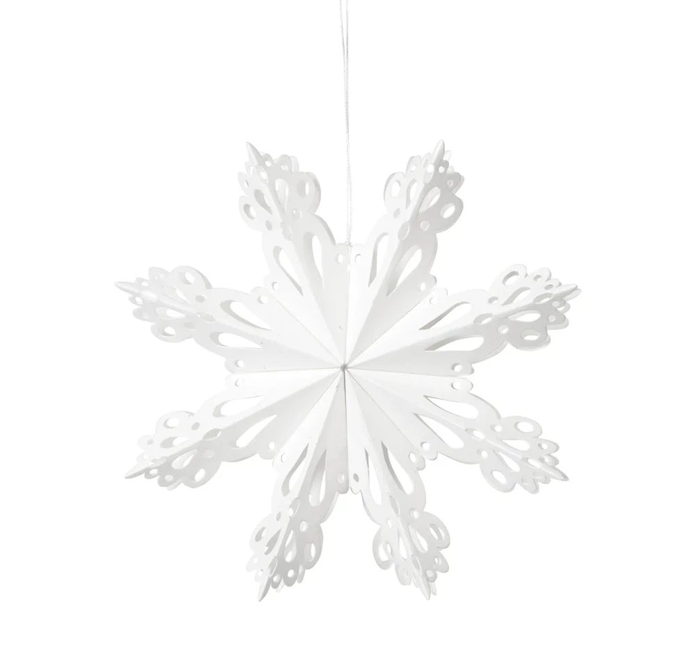 Snowflake juledekorasjon White v:658517