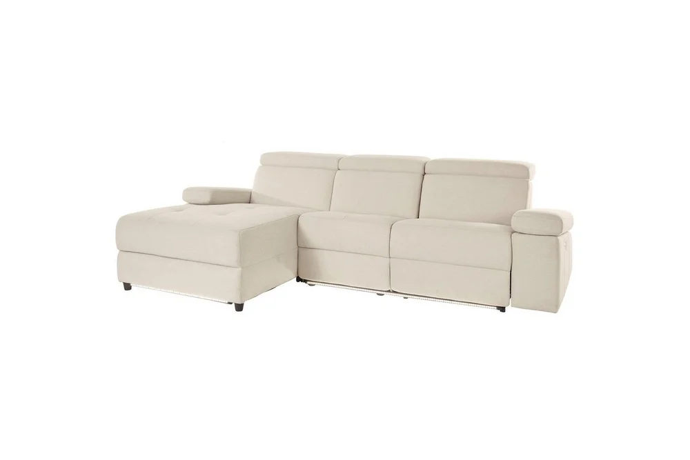 Hjørnesofa 3-seter Rayland Hvit, Sunday Stoff, Venstre Elektrisk Recliner v:8613352 Hjørnesofa 3-seter Rayland Hvit, Sunday Stoff, Venstre Elektrisk Recliner v:8613352