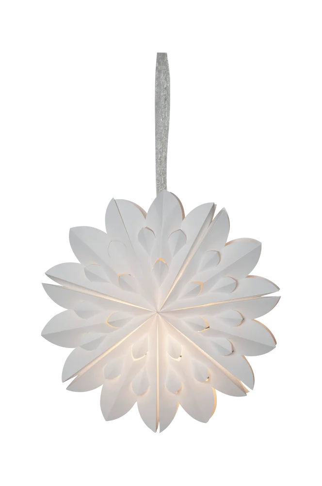 Papirstjerne Clipp 40 cm – Hvit – Belysning | m v:2030156 Papirstjerne Clipp 40 cm – Hvit – Belysning | m v:2030156