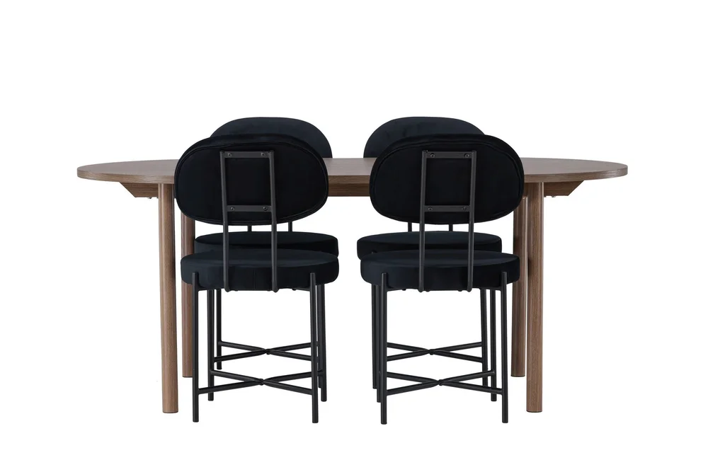 Andy Spisegruppe 180 cm Oval med 4 Stella Stoler v:5970894