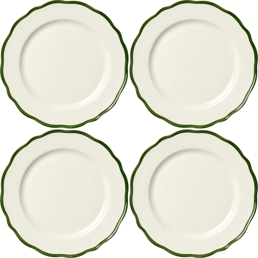 Fleur Tallerken 28 cm 4-pk, Mørkegrønn v:3439299 Fleur Tallerken 28 cm 4-pk, Mørkegrønn v:3439299