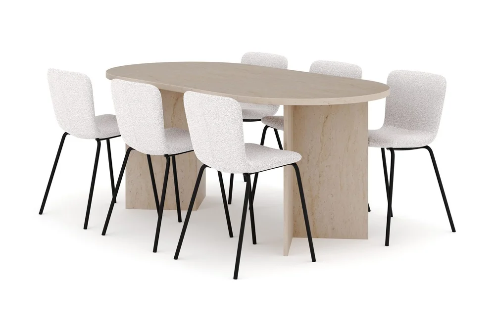 Dano Spisebord 180 cm med 6 Katy Spisestoler v:5434372 Dano Spisebord 180 cm med 6 Katy Spisestoler v:5434372
