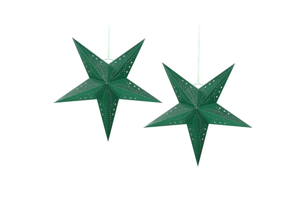 Hängande dekorationer Beliani Motti set om 2 Grön, 45x18x45 cm Green 60x18x60 cm v:8267739