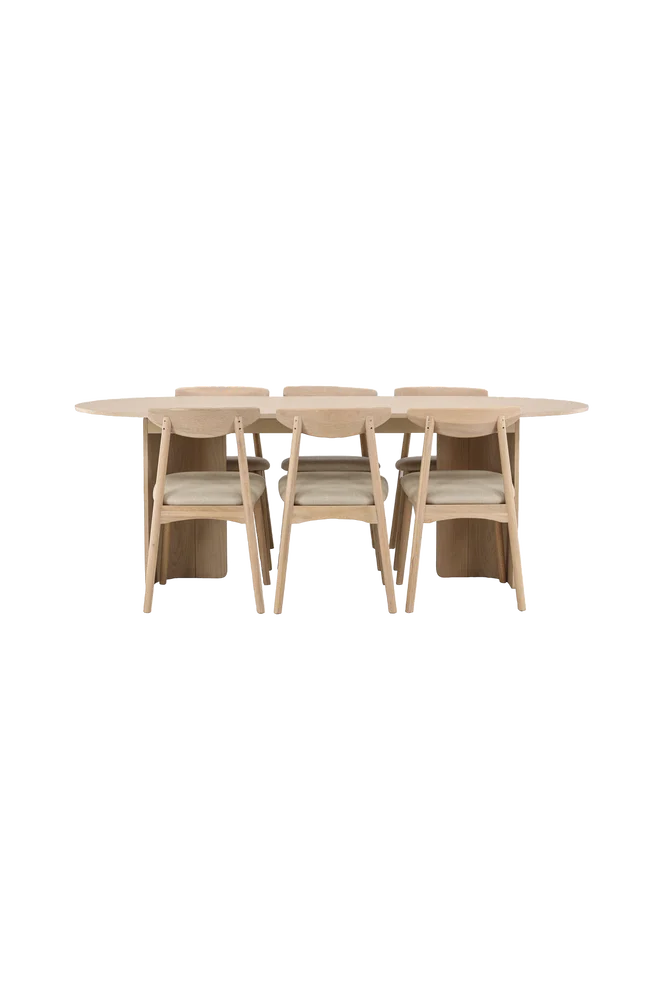 Bord Tyresö med stol Ven – Beige m v:1188877 Bord Tyresö med stol Ven – Beige m v:1188877