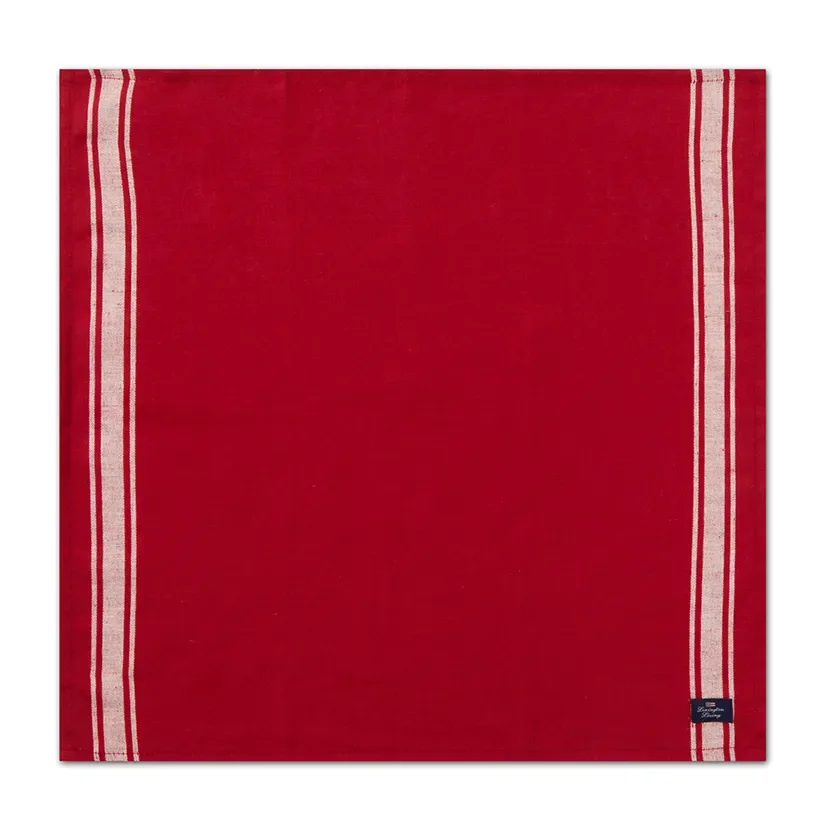 Side striped Cotton Linen serviett 50 x 50 cm v:6045714