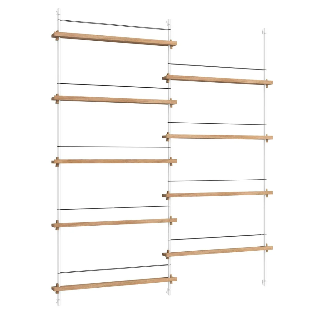 Magazine Hylle 162x188 cm, Eik/Hvit v:9178677