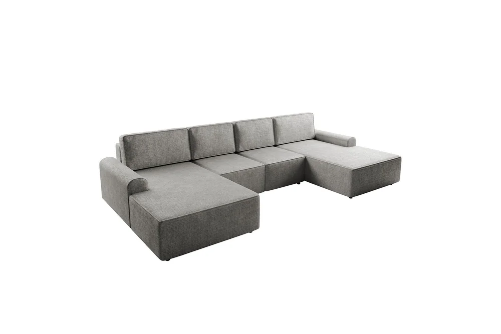 Bella Sovesofa med Dobbel Sjeselong 4-seter i Plysj v:5229458 Bella Sovesofa med Dobbel Sjeselong 4-seter i Plysj v:5229458