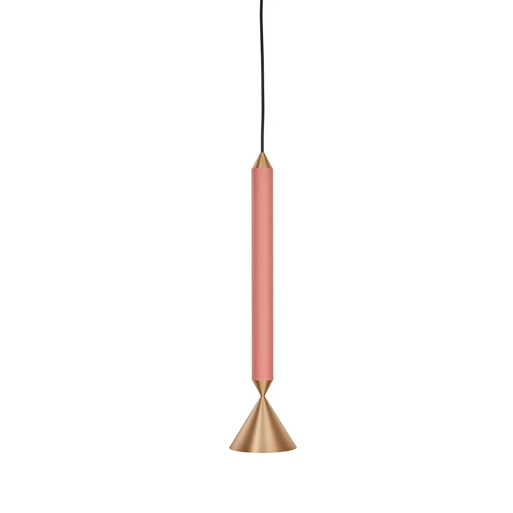 Apollo 39 Pendel, Coral Pink / Brushed Brass v:7291105 Apollo 39 Pendel, Coral Pink / Brushed Brass v:7291105