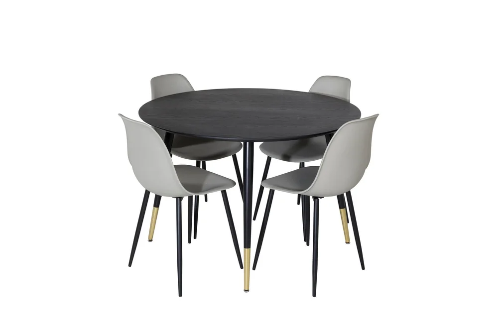 Dipp Spisegruppe 115 cm Rund med 4 Polar Stoler v:6681922 Dipp Spisegruppe 115 cm Rund med 4 Polar Stoler v:6681922
