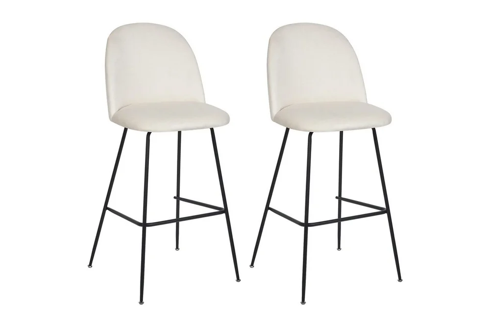 Barstol Beliani Arcola set om 2 Beige-Svart Off White v:3919060