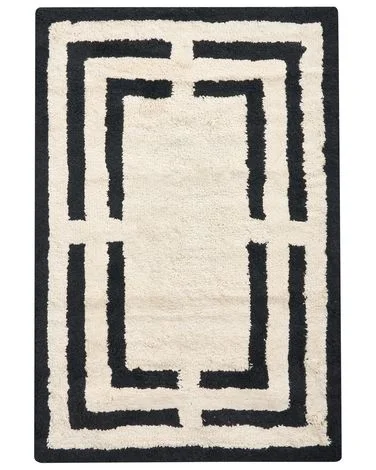 Badematte RISALU Svart/beige 60 x 90 cm Bomull v:6896830 Badematte RISALU Svart/beige 60 x 90 cm Bomull v:6896830