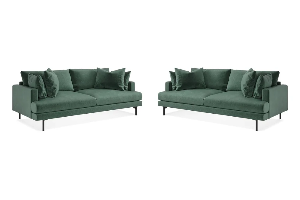 Menard Sofagruppe 4-seters + 4-seters Fløyelssofa v:6728304 Menard Sofagruppe 4-seters + 4-seters Fløyelssofa v:6728304