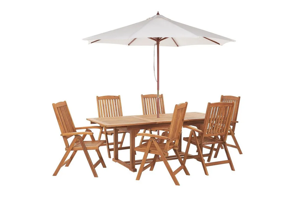 Matsalsset Beliani Java Ja Light wood v:3762837