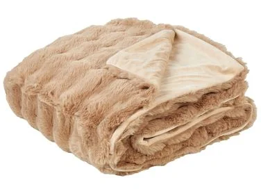 Pledd SALKA Fuskepels 150 x 200 cm Brun v:2409030