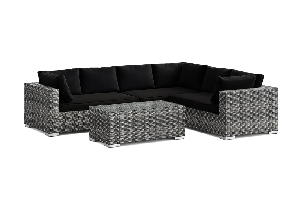 Bahamas L-formet utesofa høyre, 6-seters med bord v:1215949 Bahamas L-formet utesofa høyre, 6-seters med bord v:1215949