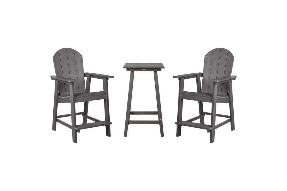 Cafeset Beliani Adirondack Blå Dark grey v:3371824