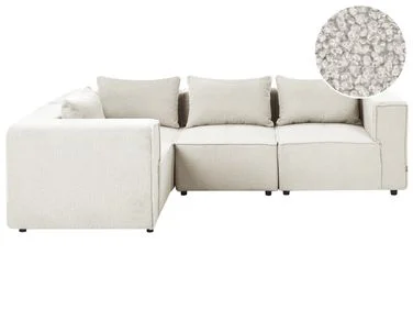 Modulær hjørnesofa 4-seters AXEBO Bouclé Off white Høyrevendt v:3158503
