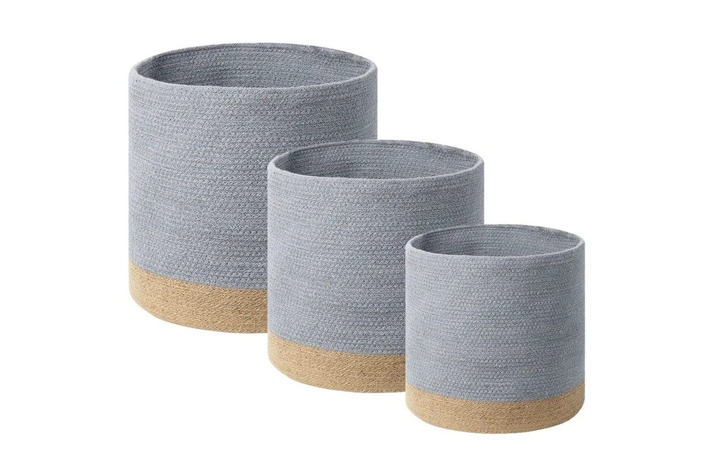 Kurv Basima sett à 3 Beige, grå v:4648567