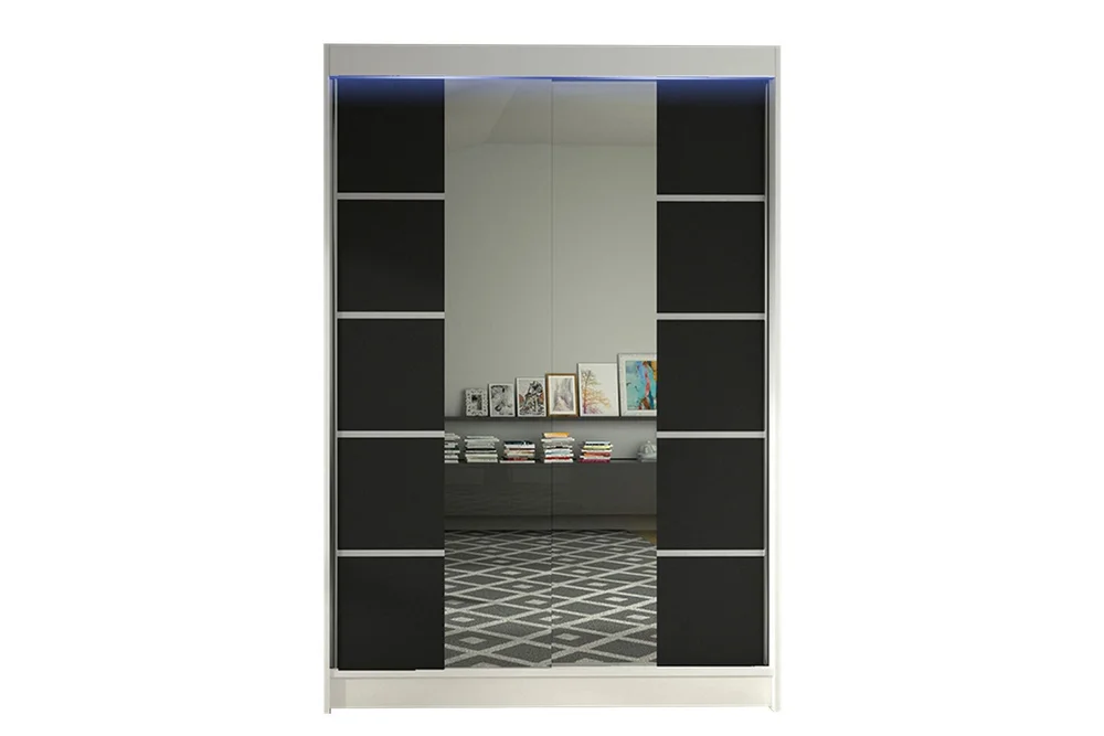 Liverpool Garderobe med Speil 120×200 cm v:4280497