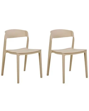 Sett med 2 spisestoler SOMERS Beige v:8295122