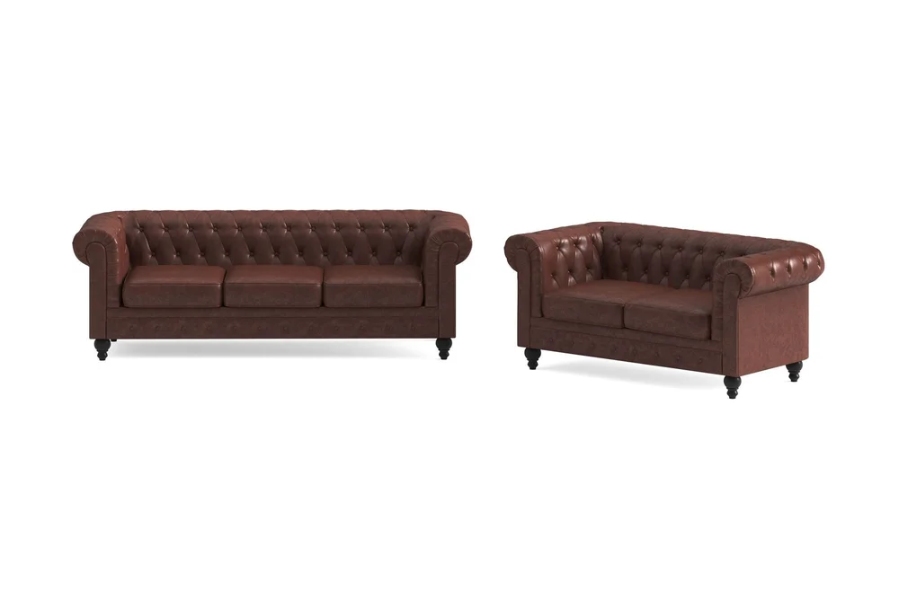 Chesterfield Lyx Sofagruppe 3-seter + 2-seter v:8566665 Chesterfield Lyx Sofagruppe 3-seter + 2-seter v:8566665