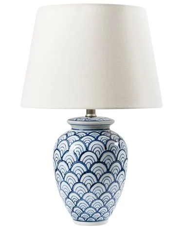 Bordlampe JAUCA Porselen Hvit/blå v:5405639 Bordlampe JAUCA Porselen Hvit/blå v:5405639
