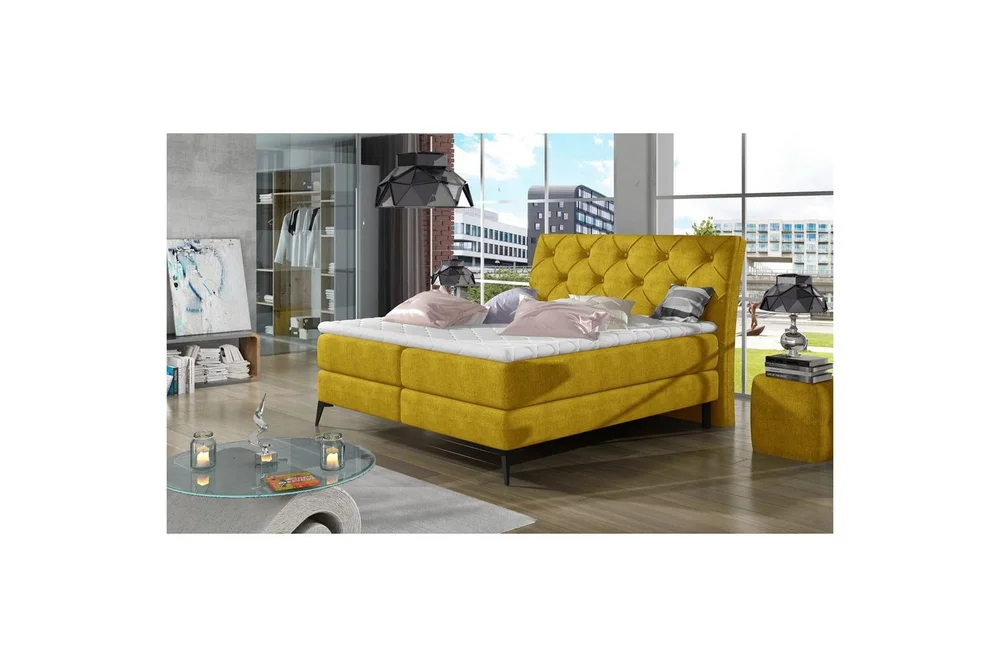 Komplett sängpaket kontinentalsäng Eltap Gul 160x200 DEL v:1795500