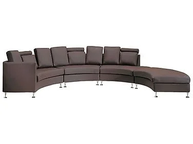 Buet sofa 7-seters ROTUNDE Ekte skinn Brun v:5557426