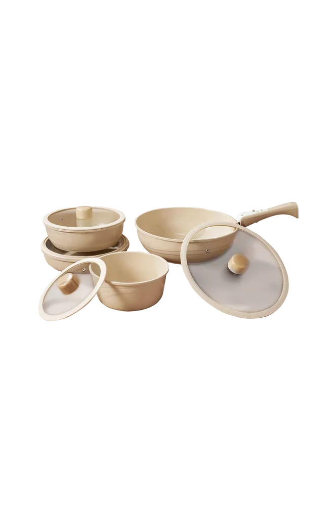 Grytesett (14 deler)-Hona Xl – Beige – Kjøkken & husholdning | m v:9293675
