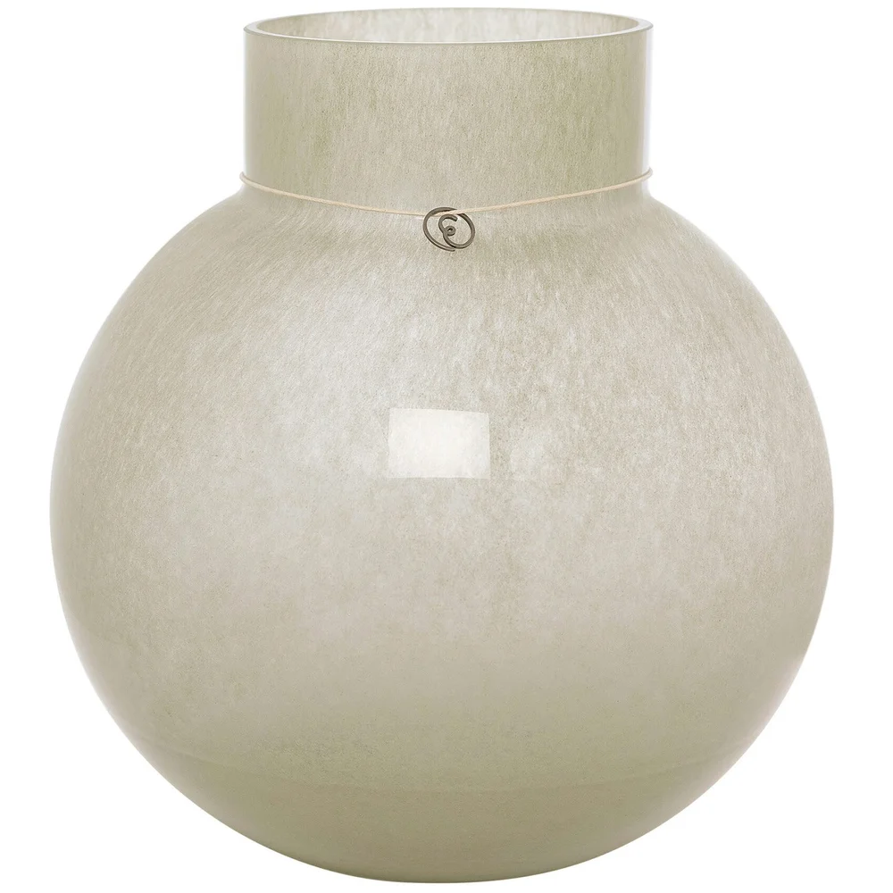 Glasvas rund d24 h25, vit Vase 25 cm Grønn v:2307354