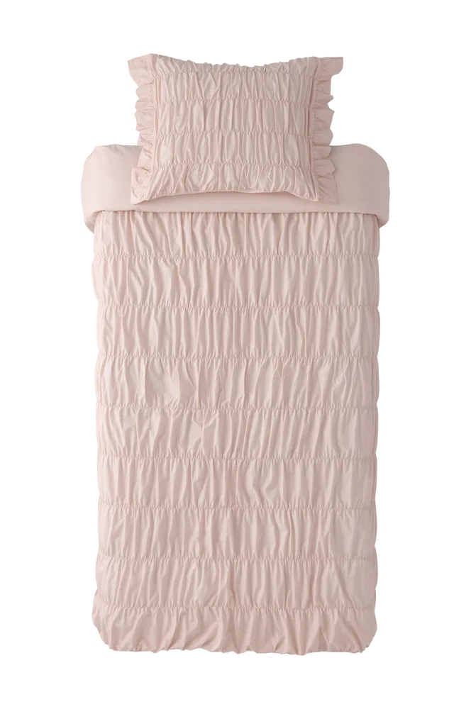 Sengesett Avery Elastic i bomullspercale 2 eller 3 stykker - Rosa - Tekstiler | m v:785177