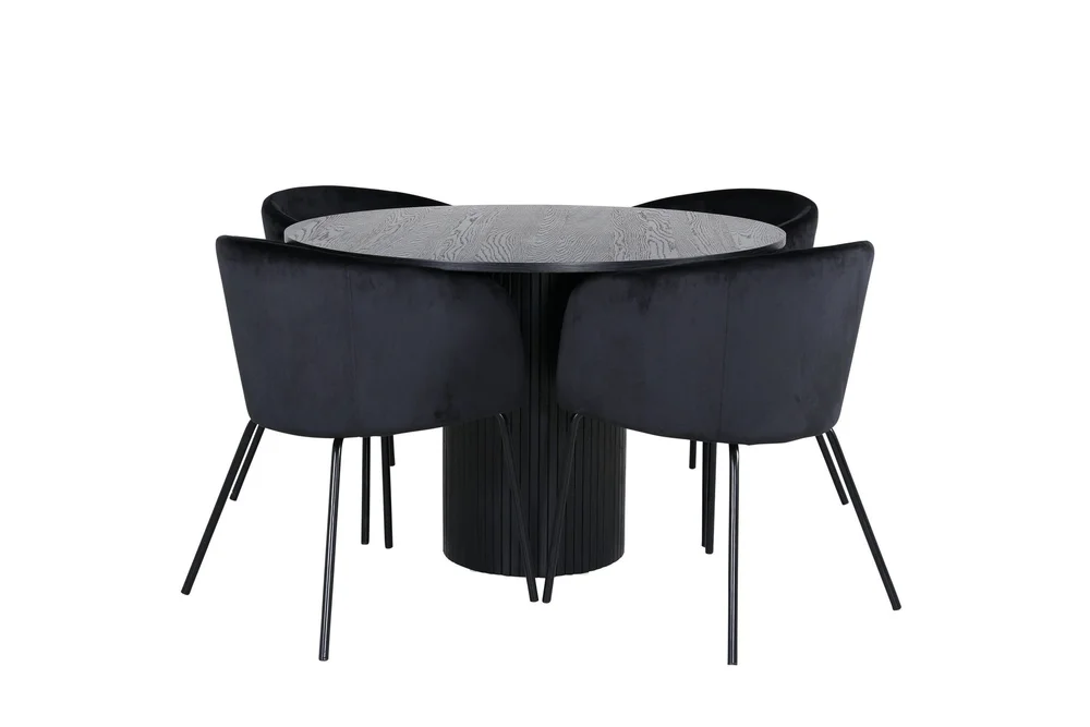 Bianca Matgruppe 110 cm Rund med 4 Berit stoler v:2957434 Bianca Matgruppe 110 cm Rund med 4 Berit stoler v:2957434