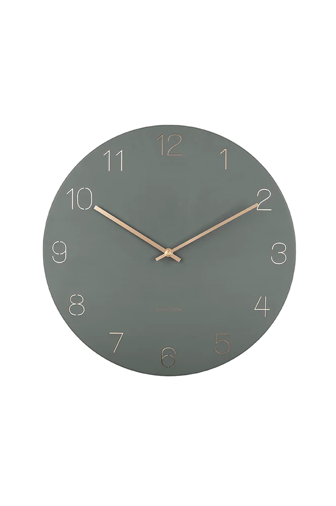 Veggklokke Charm Engraved Numbers – Grønn – Dekor | m v:9838885 Veggklokke Charm Engraved Numbers – Grønn – Dekor | m v:9838885