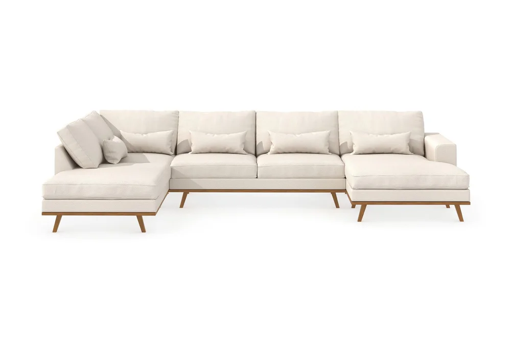Copenhagen 5-seters Venstrevendt U-formet Sofa med Divan og Sjeselong i Stoff v:6726854 Copenhagen 5-seters Venstrevendt U-formet Sofa med Divan og Sjeselong i Stoff v:6726854