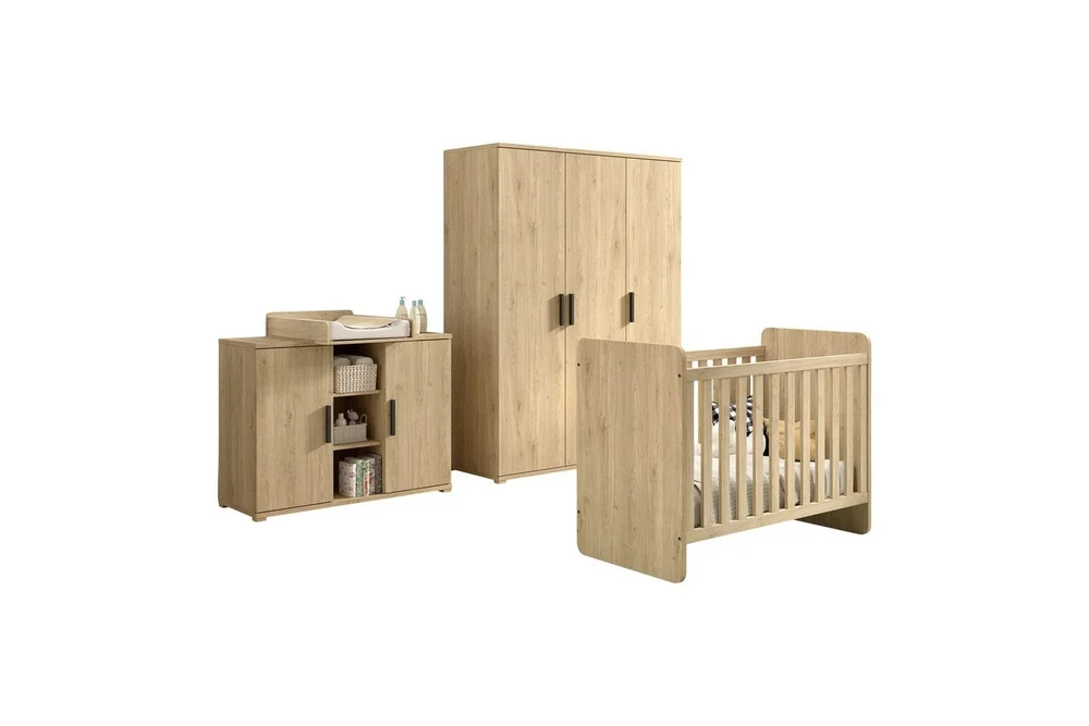 Byrå med skötbord Baby Säng Garderob Jaxx Sam Jaxx oak v:3864261