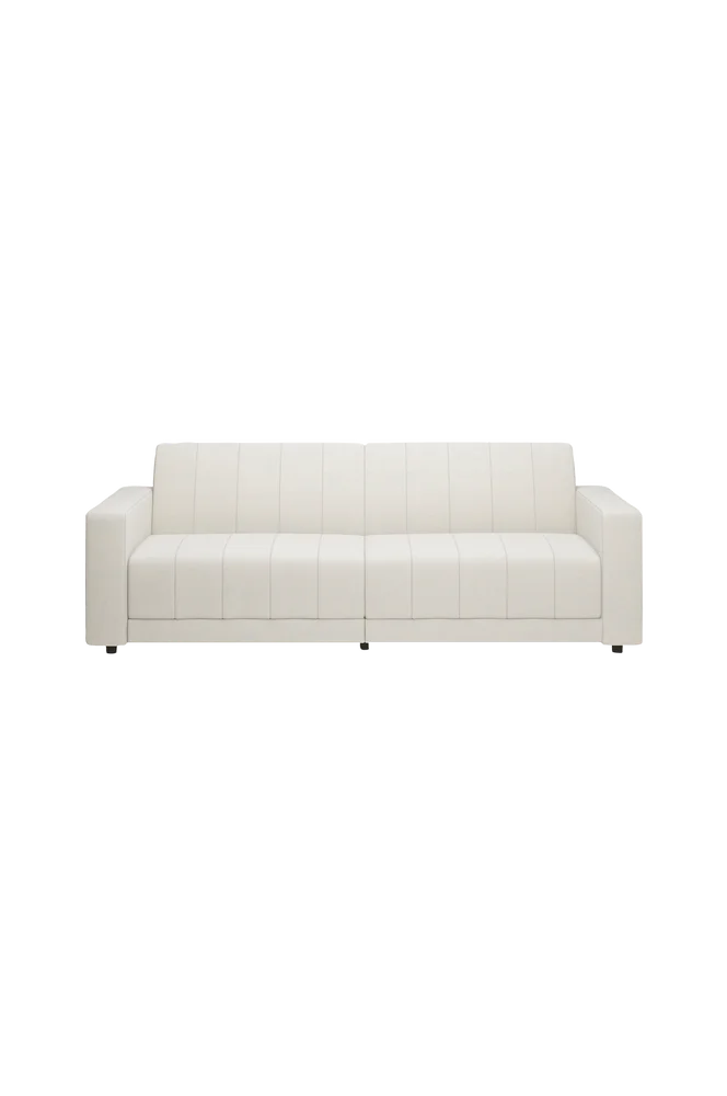 Allie Ii Sovesofa 3-seter i fløyel – Hvit m v:7370451 Allie Ii Sovesofa 3-seter i fløyel – Hvit m v:7370451