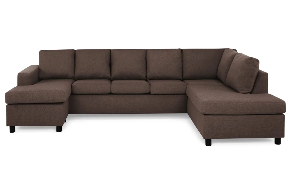 Crazy 5-seters Høyrevendt U-formet X-Large Sofa med Divan og Sjeselong i Stoff v:1076360 Crazy 5-seters Høyrevendt U-formet X-Large Sofa med Divan og Sjeselong i Stoff v:1076360