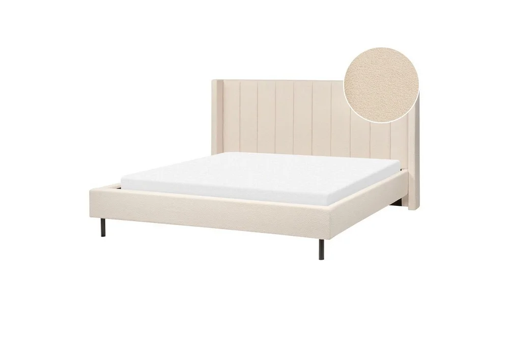Dubbelsäng Beliani Villette med lamellram 140×200 cm 180×200 v:5583163 Dubbelsäng Beliani Villette med lamellram 140×200 cm 180×200 v:5583163