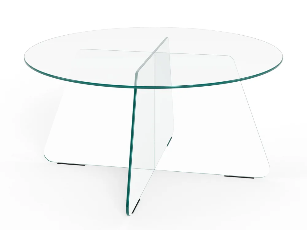 Ryvos salongbord i glass 80 cm rundt v:2272623