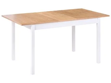 Uttrekkbart spisebord HOUSTON Lysebrun/hvit 120/150 cm 90 cm Furutre v:7109996 Uttrekkbart spisebord HOUSTON Lysebrun/hvit 120/150 cm 90 cm Furutre v:7109996